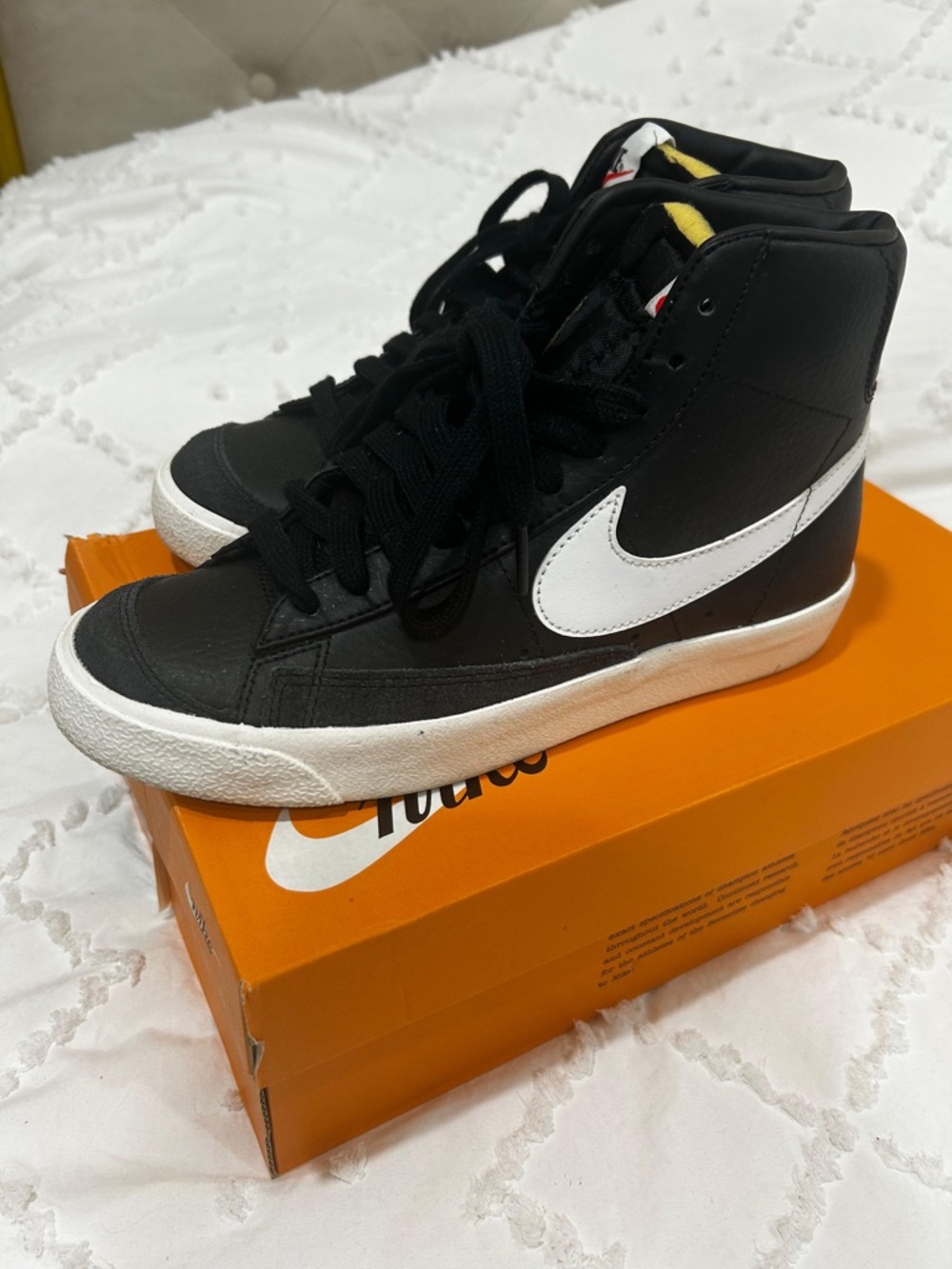 Nike Black and White High-Top Sneakers
